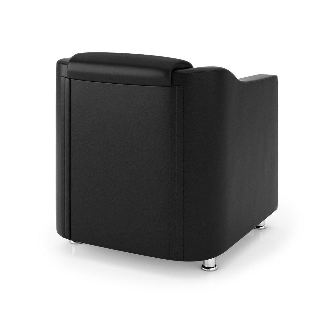 Kit Sofá Namoradeira Reforçada + 02 Poltronas Preto - 3