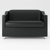 Kit Sofá Namoradeira Reforçada + 02 Poltronas Preto - 8