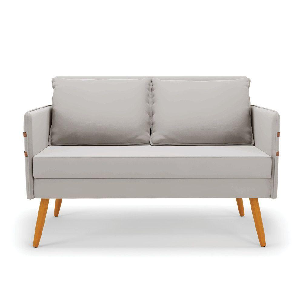 Kit 01 Namoradeira 02 Lugares E 01 Poltrona Cinza Castanho - 7