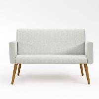 Sofá Namoradeira 2 Lugares Luxo Tecido Linho - Linho Bege - 4