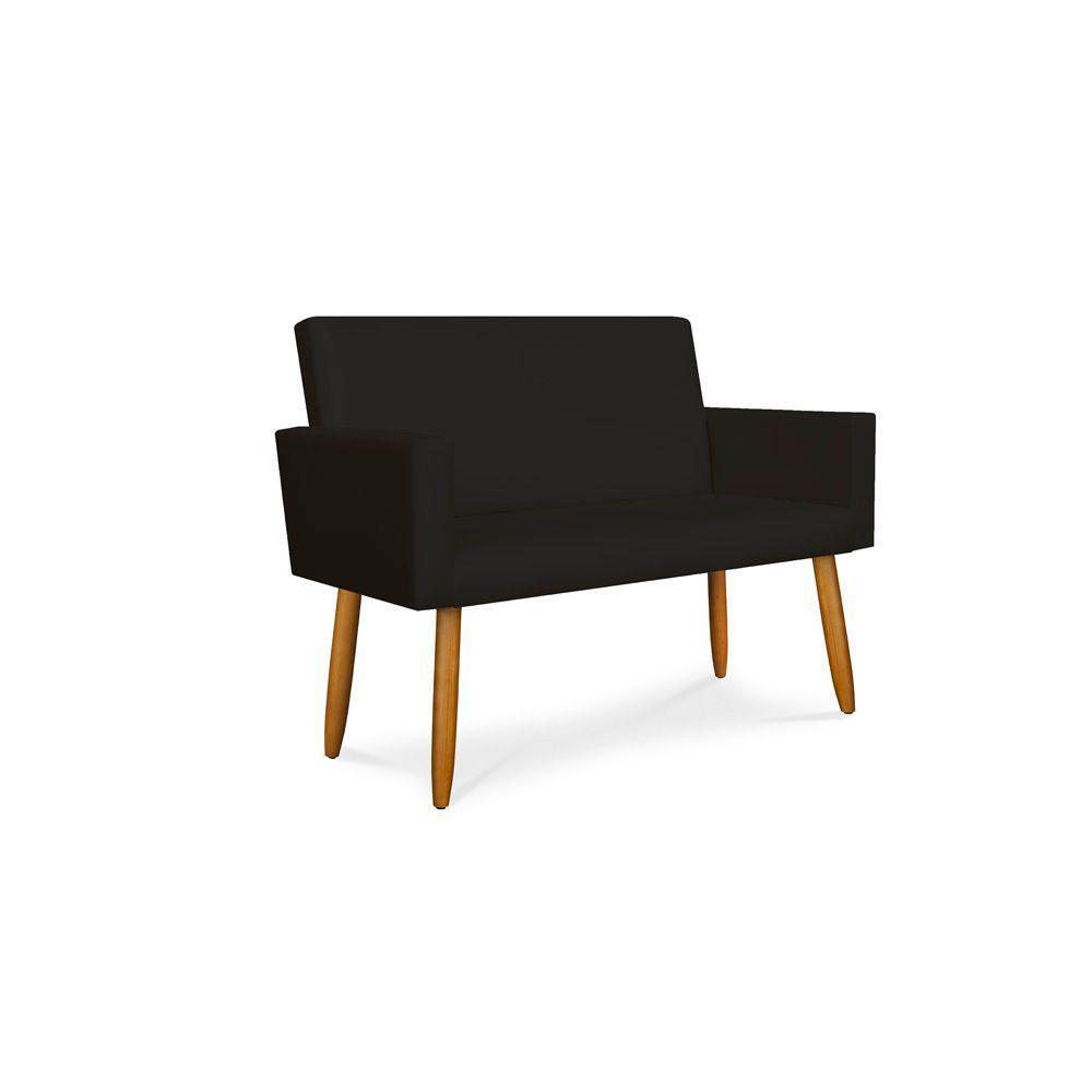 Sofá Namoradeira 2 Lugares - Preto - 1