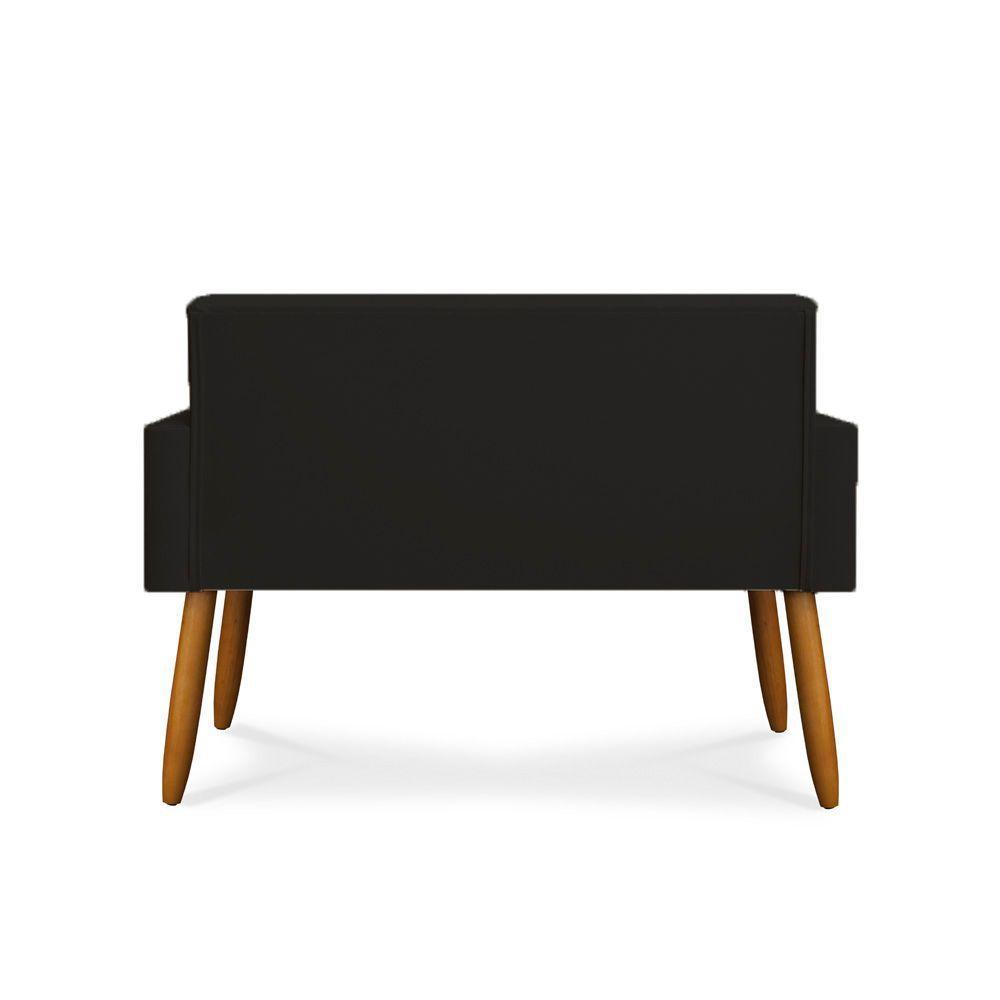 Sofá Namoradeira 2 Lugares - Preto - 3