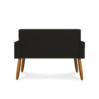 Sofá Namoradeira 2 Lugares - Preto - 3