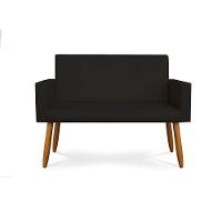 Sofá Namoradeira 2 Lugares - Preto - 4