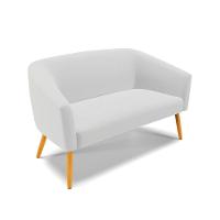 Kit 1 Namoradeira E 2 Poltronas Base Madeira A05 Cinza - 7