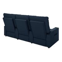 Poltrona Reclinável Para Cinema Parma 3 Lugares Baú Usb Veludo Fh1 - D'rossi Cor Azul - 2