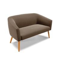 Kit 1 Namoradeira E 2 Poltronas Base Madeira Marrom - 7