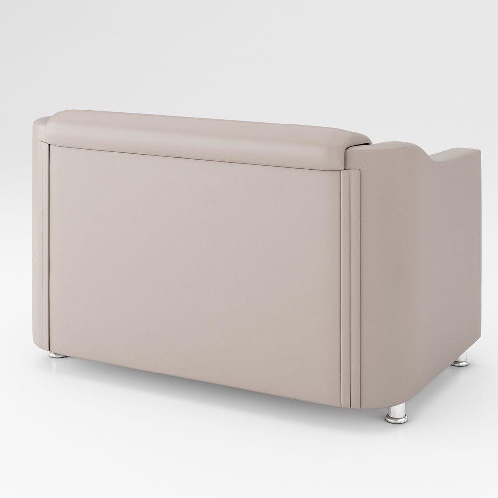 Kit Sofá Namoradeira Reforçada + 02 Poltronas Bege - 7