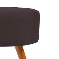 Puff Redondo Suede Cores A Escolha Pes Palito cinza - 3