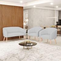 Kit 01 Namoradeira 02 Lugares E 02 Poltronas A05 Cinza - 8