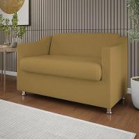 Sofá Namoradeira 2 Lugares Tilla Sala De Espera Suede Cor:capuccino - 5