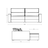 Sofá 3 Lugares Retrátil E Reclinável 230cm Multimóveis Cr45243 Cinza Cinza - 2