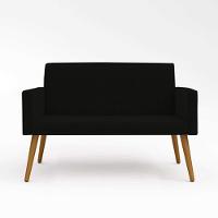 Sofá Namoradeira 2 Lugares - Balaqui Decor Preto - 4