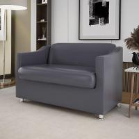 Sofá 2 Lugares Luxo Confortável Sala De Espera Cinza - 1