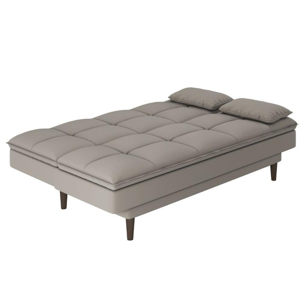 Sofá Cama Reclinável Com 2 Almofadas Inclusas Multimóveis Cr45238 Bege Bege - 2