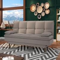 Sofá Cama Reclinável Com 2 Almofadas Inclusas Multimóveis Cr45238 Bege Bege - 5