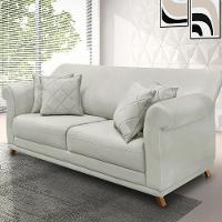 Sofá 160cm 2 Lugares Com 4 Almofadas Veludo Prata - 5