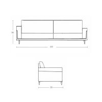 Sofá 3 Lugares Com 2 Almofadas Inclusas Multimóveis Cr45240 Cinza Cinza - 3