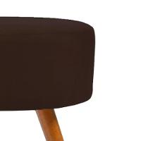 Puff Redondo Suede Cores A Escolha Pes Palito marrom - 3