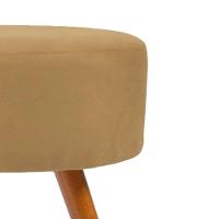 Puff Redondo Suede Cores A Escolha Pes Palito capuccino - 3