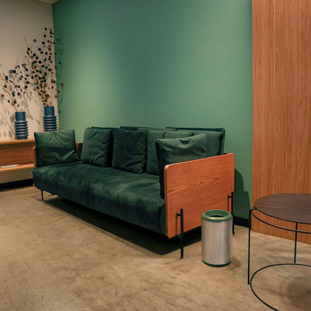 Lixeira Inox Sustentável Tramontina Portofino Lyf Acetinado 10 Litros Sem Tampa - 3