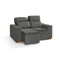 Sofá 2 Lugares 150cm Com Molas, Retrátil E Reclinável Cinza - 5