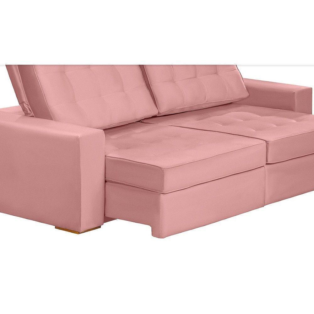 Sofá Modular 5 Lugares 2.50M Retrátil E Reclinável Rose - 6