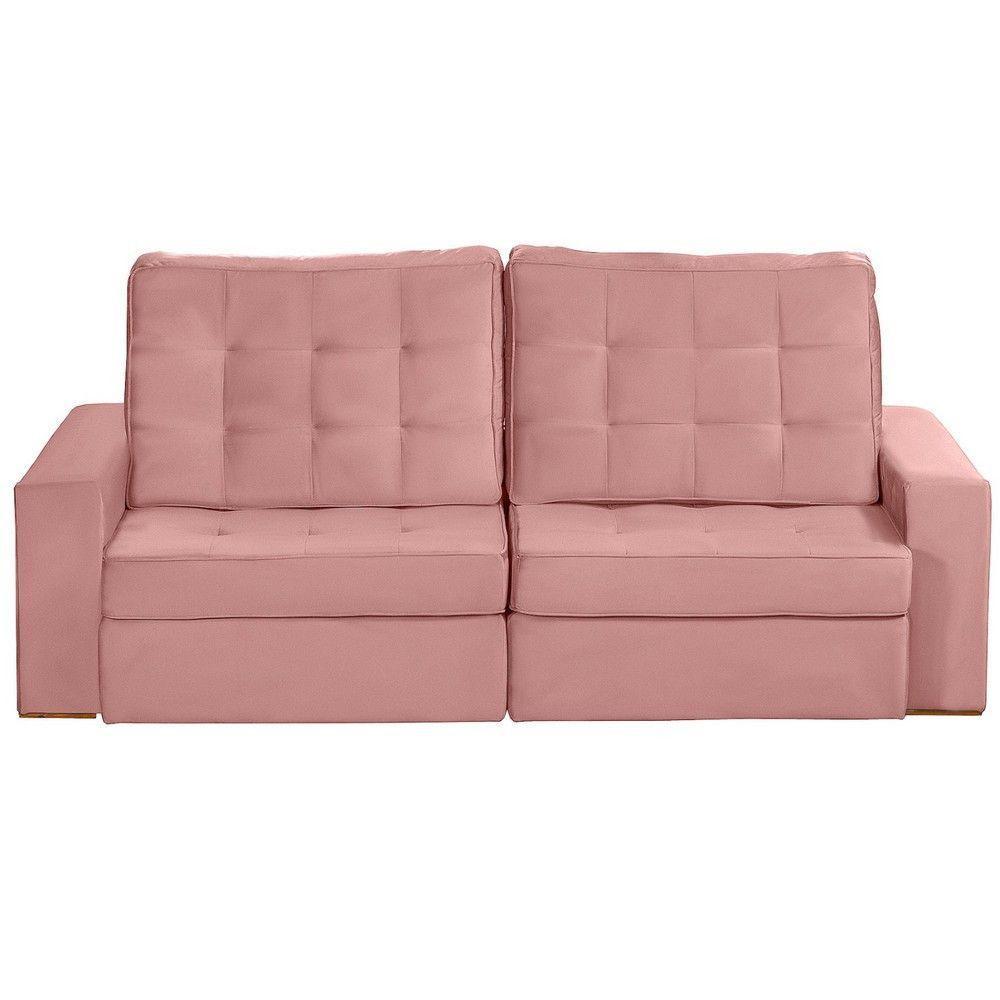Sofá Modular 5 Lugares 2.50M Retrátil E Reclinável Rose - 10
