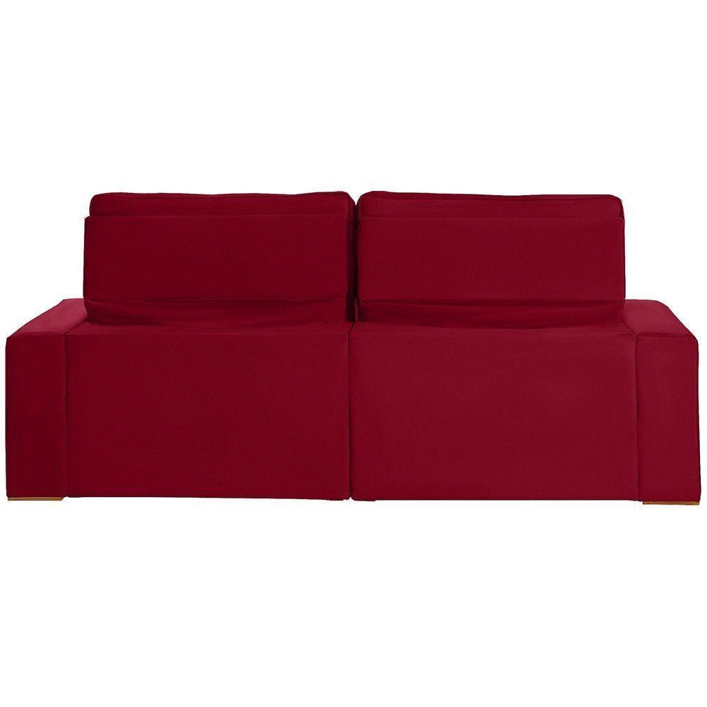 Sofá Modular 5 Lugares 2.50M Retrátil E Reclinável Vermelho - 2