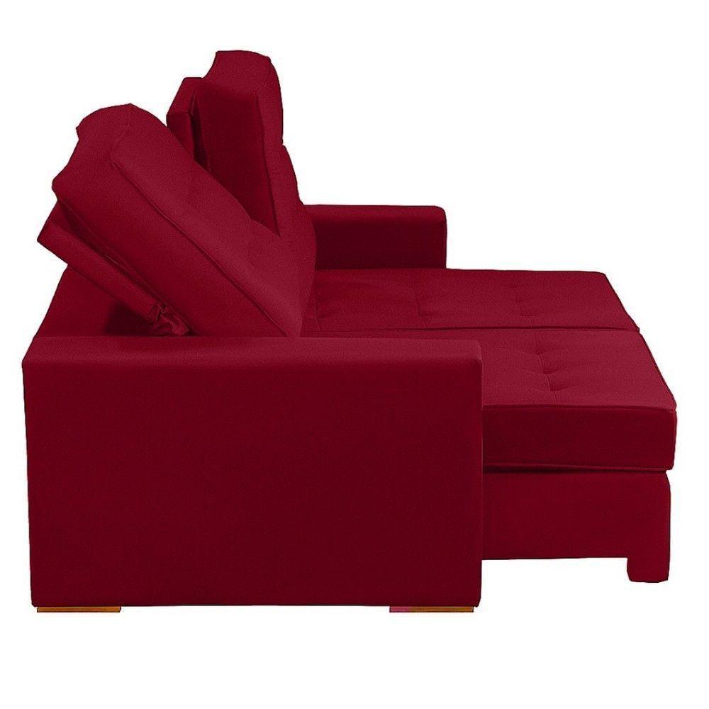 Sofá Modular 5 Lugares 2.50M Retrátil E Reclinável Vermelho - 5