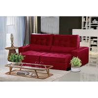 Sofá Modular 5 Lugares 2.50M Retrátil E Reclinável Vermelho - 1