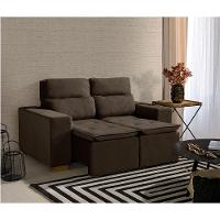 Sofá 2 Lugares 150cm Com Molas, Retrátil E Reclinável Marrom - 1