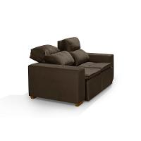 Sofá 2 Lugares 150cm Com Molas, Retrátil E Reclinável Marrom - 2