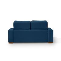 Sofá 3 Lugares 195cm Com Molas, Retrátil E Reclinável Azul