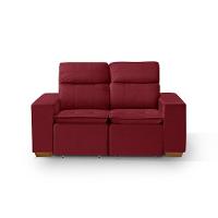 Sofá 2 Lugares 150cm C/ Molas Retrátil E Reclinável Vermelho - 2
