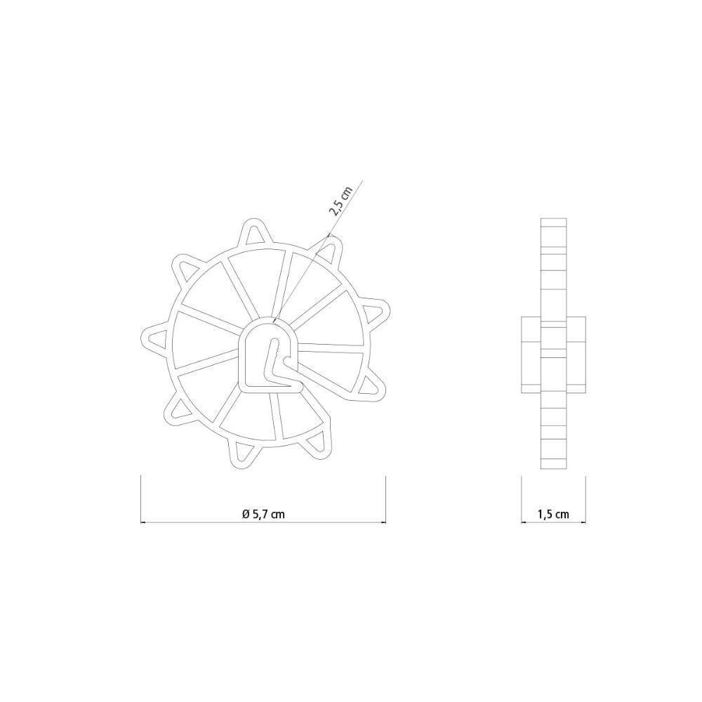 Espaçador Plástico Circular Tramontina 25 Mm Para Ferragens (saco Com 100 Un.) - 3