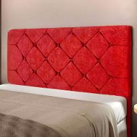 Cabeceira Gabriela 1,95m Para Cama Box King Size Vermelha - 2