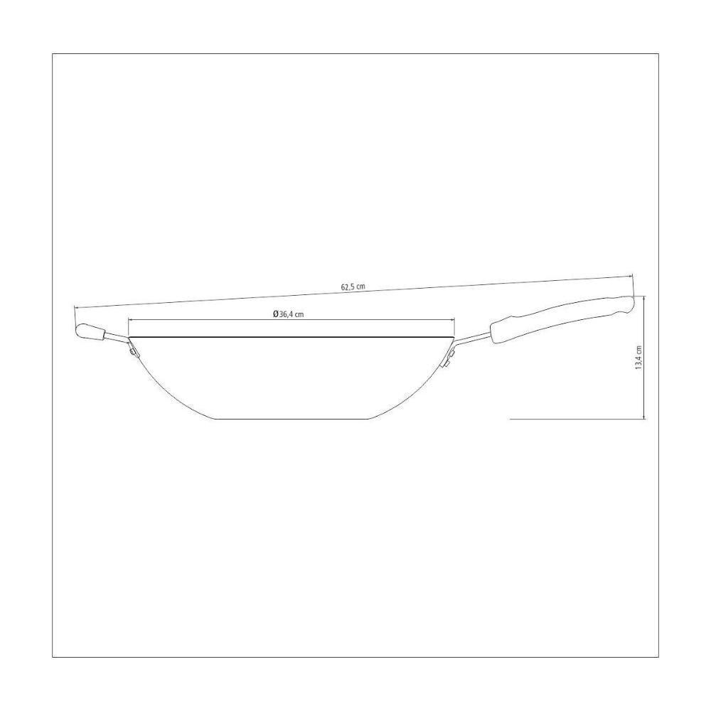 Wok Tramontina Loreto em Alumínio Antiaderente Vermelha 36Cm - 6