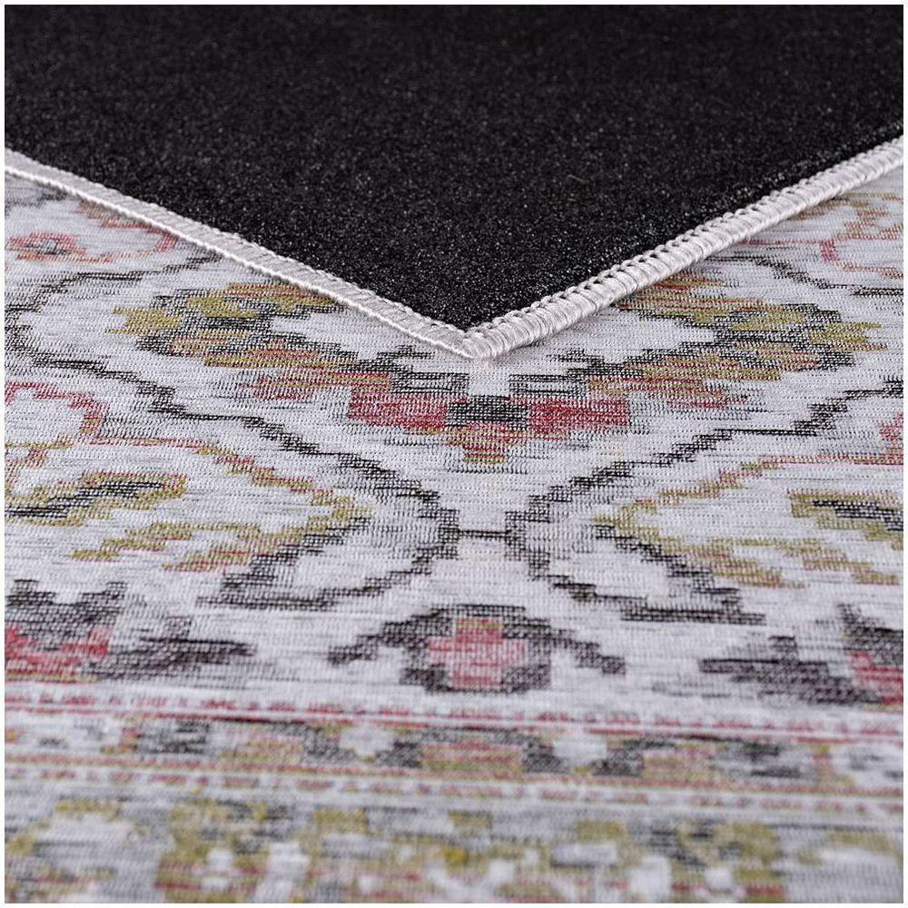 Tapete Sala/Quarto Funcional Medalhão 1,00 X 1,50  Titulo Cinza-51 - 3