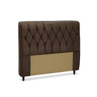 Cabeceira Casal Estofada Istambul Mônaco Com Capitonê Marrom - 3