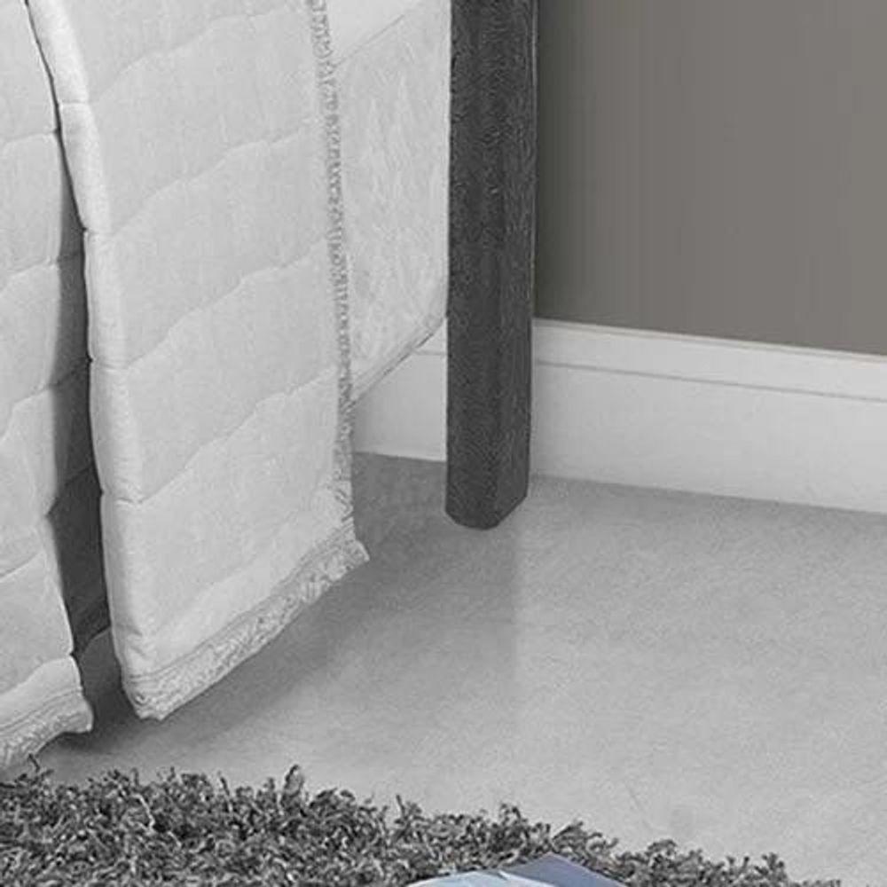 Cabeceira Casal Estofada Dubai Veludo Cinza - 3