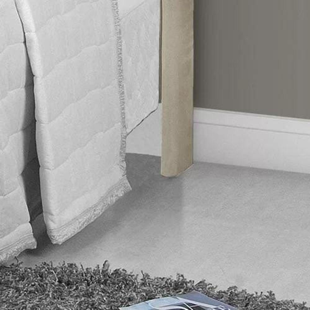 Cabeceira Casal Estofada Dubai Veludo Bege - 3