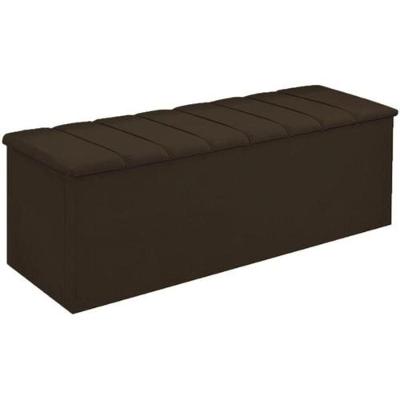 Calçadeira Baú Cancun Solteiro 90 Cm - Marrom