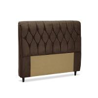 Cabeceira Solteiro Estofada Istambul Mônaco Com Capitonê Marrom - 3