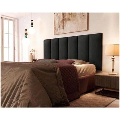 Painel Cabeceira Queen Cancun Suede Preto