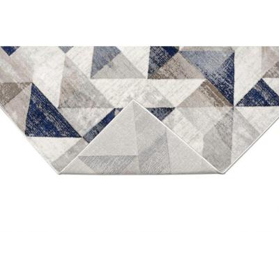 Tapete Para Sala Turco Edantex Condor Des.4 - 250x300cm Azul E Cinza