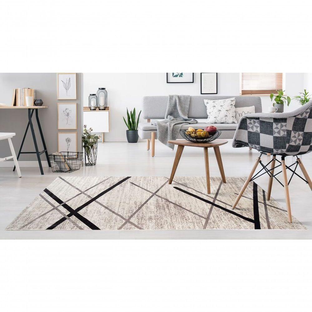 Tapete Para Sala Belga Liege 5 Bege-cinza 1,40x2,00m - Edantex - 1