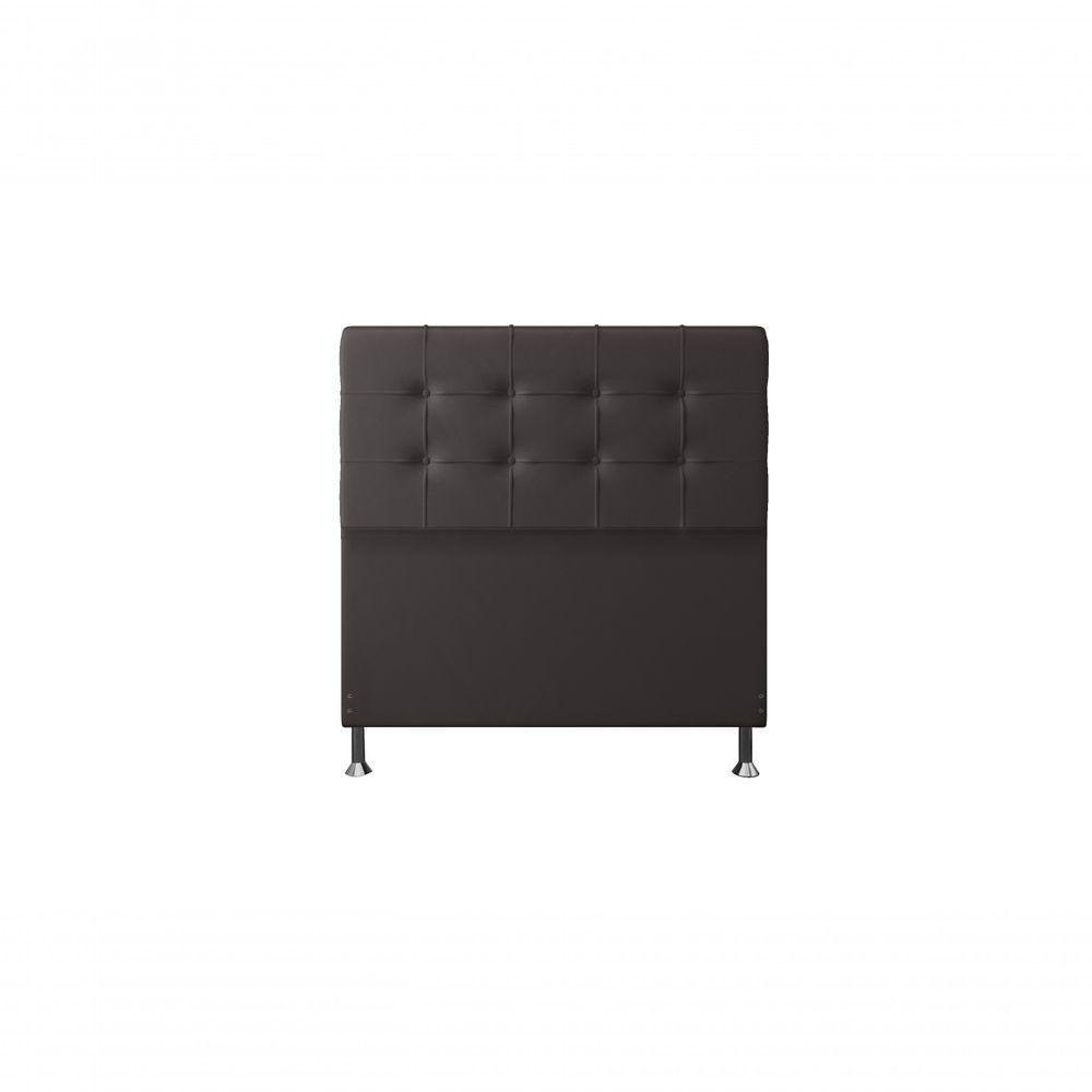 Cabeceira Atenas 1,40 Cm Cama Box Casal Suede Marrom - 1