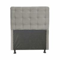 Cabeceira Dama 1,60 Cm Cama Box Queen Suede Cinza - 1