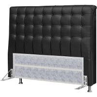 Cabeceira Dama 1,40 Cm Para Cama Box Casal Corino Preto - 1